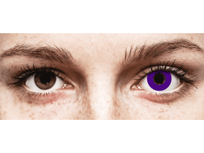 CRAZY LENS - Solid Violet - Tageslinsen mit Stärke (2 Linsen)