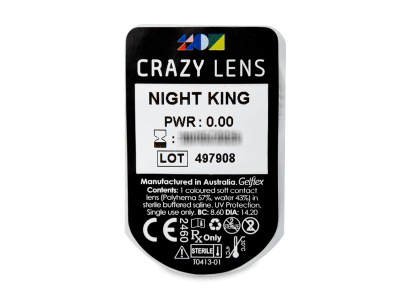 CRAZY LENS - Night King - Tageslinsen ohne Stärke (2 Linsen) - Blister Vorschau