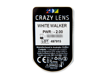 CRAZY LENS - White Walker - Tageslinsen mit Stärke (2 Linsen) - Blister Vorschau