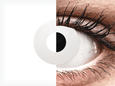 CRAZY LENS - WhiteOut - Tageslinsen ohne Stärke (2 Linsen)