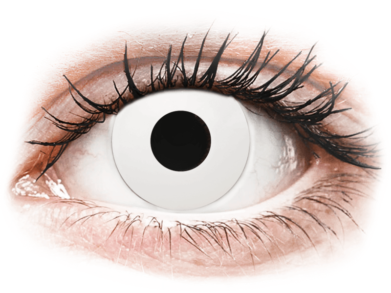 CRAZY LENS - WhiteOut - Tageslinsen ohne Stärke (2 Linsen) - Farblinsen