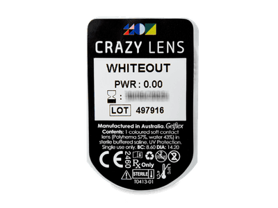 CRAZY LENS - WhiteOut - Tageslinsen ohne Stärke (2 Linsen) - Blister Vorschau