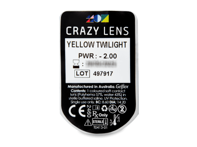 CRAZY LENS - Yellow Twilight - Tageslinsen mit Stärke (2 Linsen) - Blister Vorschau