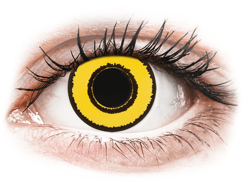 CRAZY LENS - Yellow Twilight - Tageslinsen mit Stärke (2 Linsen) - Farblinsen