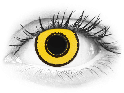 CRAZY LENS - Yellow Twilight - Tageslinsen mit Stärke (2 Linsen)
