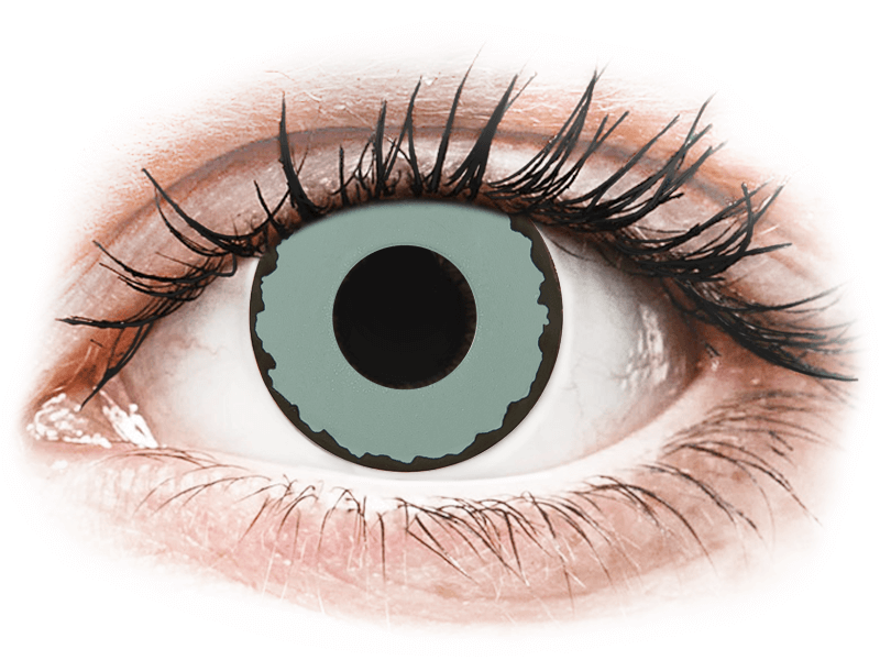 CRAZY LENS - Zombie Virus - Tageslinsen mit Stärke (2 Linsen) - Farblinsen