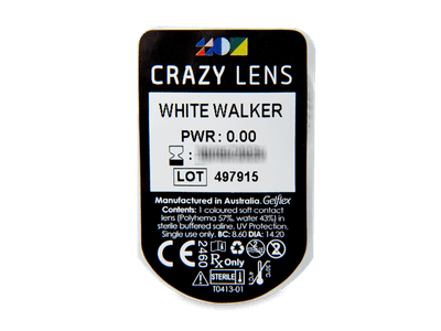 CRAZY LENS - White Walker - Tageslinsen ohne Stärke (2 Linsen) - Blister Vorschau