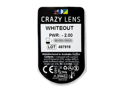 CRAZY LENS - WhiteOut - Tageslinsen mit Stärke (2 Linsen) - Blister Vorschau