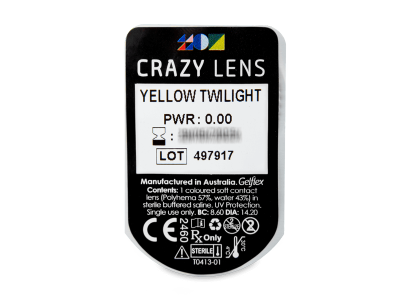 CRAZY LENS - Yellow Twilight - Tageslinsen ohne Stärke (2 Linsen) - Blister Vorschau
