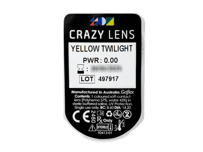 CRAZY LENS - Yellow Twilight - Tageslinsen ohne Stärke (2 Linsen) - Blister Vorschau