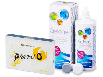 Menicon PremiO (6 Linsen) + Gelone 360 ml - Älteres Design