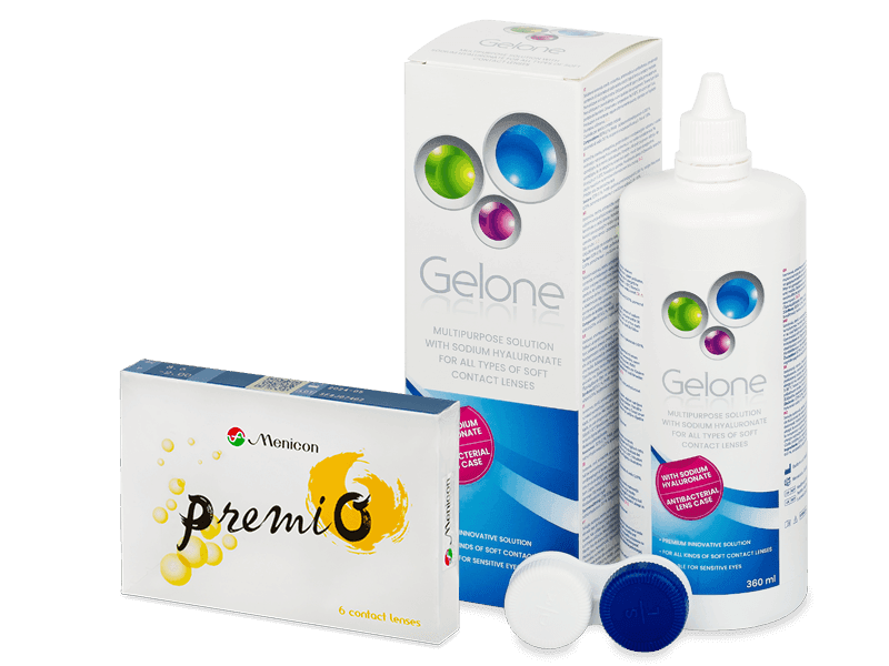 Menicon PremiO (6 Linsen) + Gelone 360 ml - Spar-Set