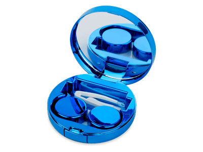 Blaues Etui im Glockenturmdesign