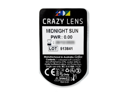 CRAZY LENS - Midnight Sun - Tageslinsen ohne Stärke (2 Linsen) - Blister Vorschau