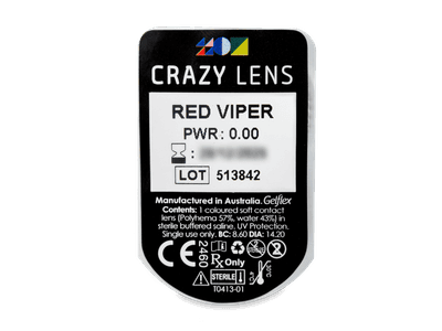 CRAZY LENS - Red Viper - Tageslinsen ohne Stärke (2 Linsen) - Blister Vorschau