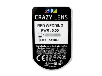 CRAZY LENS - Red Wedding - Tageslinsen ohne Stärke (2 Linsen) - Blister Vorschau