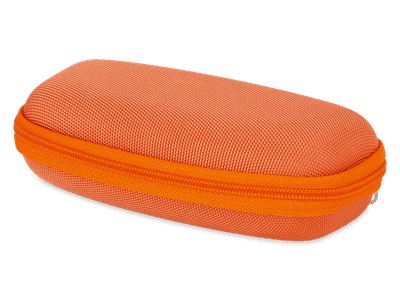 Brillenetui mit Reisverschluss für Kinder - orange