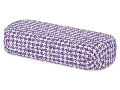 Etui mit Hahnentrittmuster weiß und violett