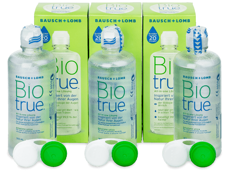 Pflegemittel Biotrue 3 x 300 ml - Reinigungslösung