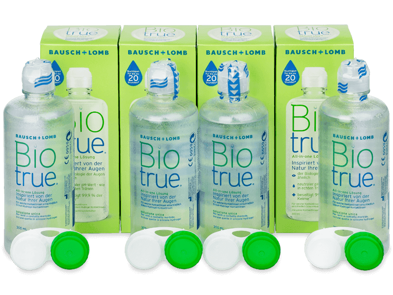 Pflegemittel Biotrue 4 x 300 ml - Pflegelösung – 4er Pack