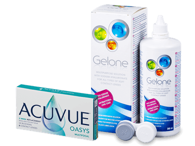 Acuvue Oasys Multifocal (6 Linsen) + Gelone 360 ml - Älteres Design