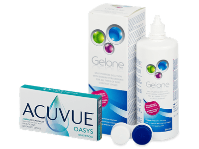 Acuvue Oasys Multifocal (6 Linsen) + Gelone 360 ml - Älteres Design