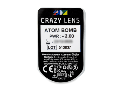 CRAZY LENS - Atom Bomb - Tageslinsen mit Stärke (2 Linsen) - Blister Vorschau