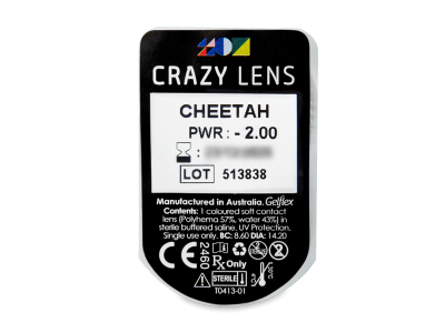 CRAZY LENS - Cheetah - Tageslinsen mit Stärke (2 Linsen) - Blister Vorschau