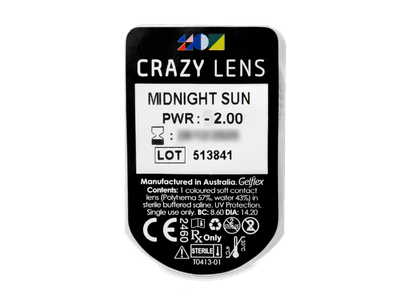 CRAZY LENS - Midnight Sun - Tageslinsen mit Stärke (2 Linsen) - Blister Vorschau