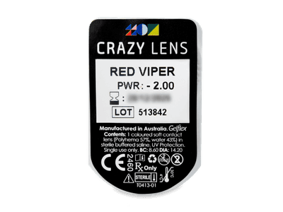 CRAZY LENS - Red Viper - Tageslinsen mit Stärke (2 Linsen) - Blister Vorschau