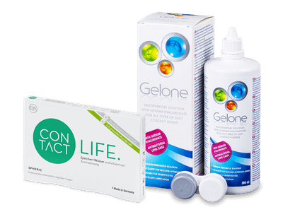 Contact Life spheric (6 Linsen) + Gelone 360 ml - Älteres Design