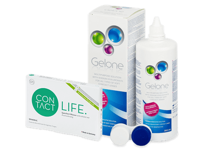 Contact Life spheric (6 Linsen) + Gelone 360 ml