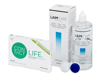Contact Life spheric (6 Linsen) + Laim-Care 400 ml