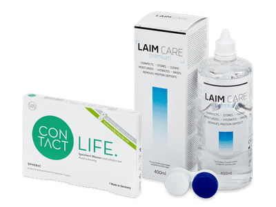 Contact Life spheric (6 Linsen) + Laim-Care 400 ml