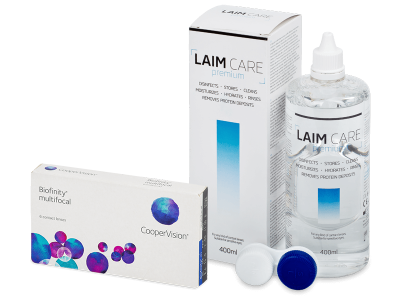 Biofinity Multifocal (6 Linsen) + Laim Care 400 ml