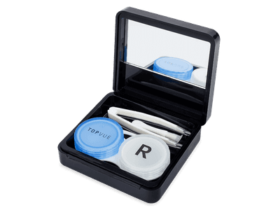 Linsenetui mit Spiegel TopVue - Quadrat 