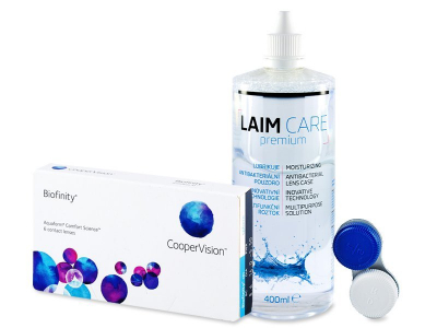 Biofinity (6 Linsen) + Laim Care 400 ml