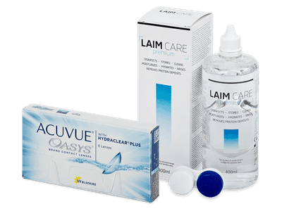 Acuvue Oasys (6 Linsen) + Laim Care 400 ml