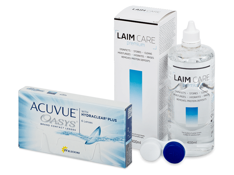 Acuvue Oasys (6 Linsen) + Laim Care 400 ml - Spar-Set