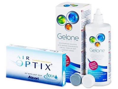 Air Optix Aqua (6 Linsen) + Gelone 360ml - Älteres Design