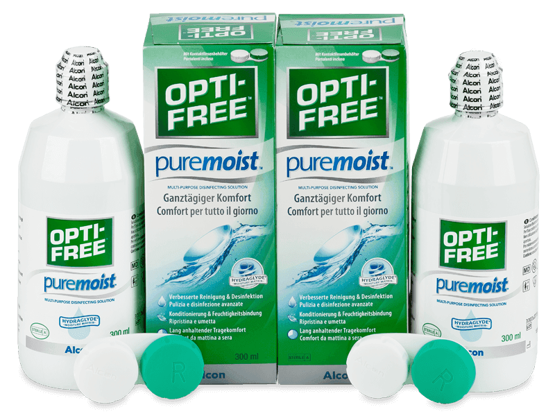 Pflegemittel OPTI-FREE PureMoist 2 x 300 ml - Pflegelösung – günstigeres Duo Pack