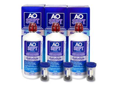 Pflegemittel AO SEPT PLUS HydraGlyde 3 x 360 ml - Älteres Design