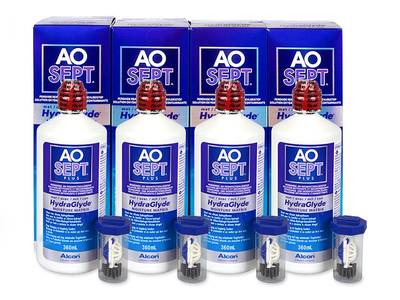 Pflegemittel AO SEPT PLUS HydraGlyde 4 x 360 ml - Älteres Design